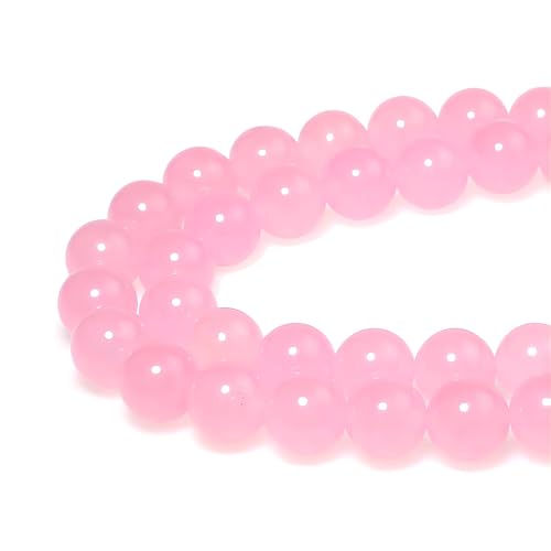 Perlen zum Auffädeln 4mm 85 stück Rosenroter Quarz Rosa Jade Edelsteine Perlen mit Loch Lose Runde Steinperlen für Herstellung Schmuck Armbänder Halsketten von MJDCB