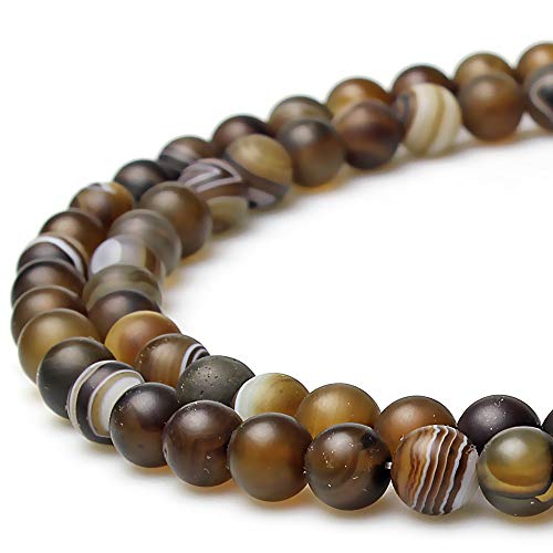 jartc Perlen Für Energie Armbänder Yoga Armband Armband DIY Naturstein Perlen Mattierte Braune Gestreiften Achat 32 Stück, 34 cm, 12 mm jartc Perlen Für Energie Armbänder Yoga Armband Armband DIY Naturstein Perlen Mattierte Braune Gestreiften Achat 32 Stück, 34 cm, 12 mm von MJDCB