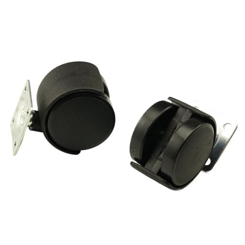 4 Stück schwarze Kunststoff-Sofarollen, 50 mm, flach, leise Rollen, Lenkrollen, Möbelrollen, Möbelbeschläge 4 Stück schwarze Kunststoff-Sofarollen, 50 mm, flach, leise Rollen, Lenkrollen, Möbelrollen, Möbelbeschläge von MJFVN