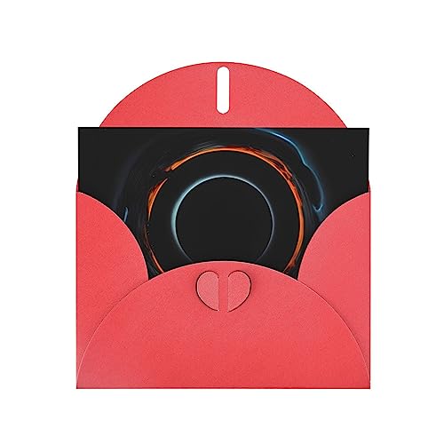 Red MJHKXLJ Grußkarte mit geheimnisvollen kosmischen schwarzen Löchern, Perlglanz, Umschlag im Lieferumfang enthalten, perfekt für Weihnachten, Geburtstage, Valentinstag, Hochzeiten und mehr von MJHKXLJ