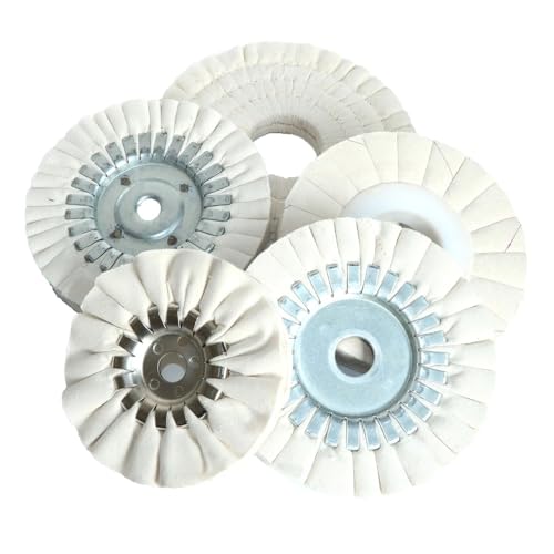 MJINA 1 x 12,7 cm 15,2 cm 17,8 cm Baumwoll-Airway-Polierscheibe, 150 x 50 mm, offenes Schrägband, Weiß (180 x 50 mm) von MJINA