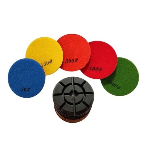 MJINA 7 Stück Polierpads, 4 Zoll, 100 mm, für Betonboden, Schleifscheibe für Keramikwiederherstellung und Terrazzo HF10(150) von MJINA