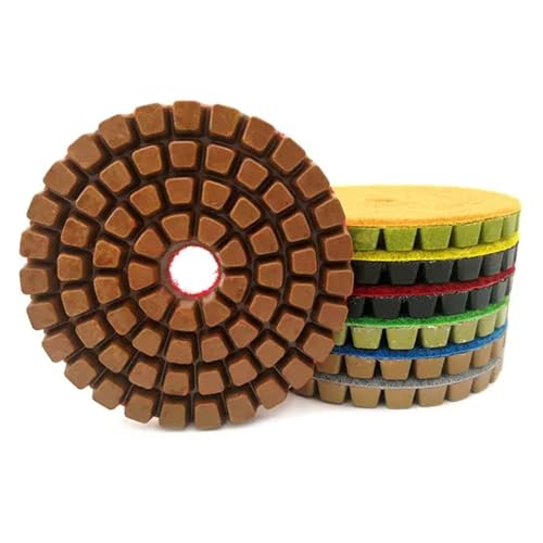 MJINA Polierscheiben für Beton, 1 Stück, 4 Zoll, aus dickem Harz, für Bodenrenovierung, Betonreparatur, LW05(Working Thick 8 mm, 300_1PC_4 in) von MJINA