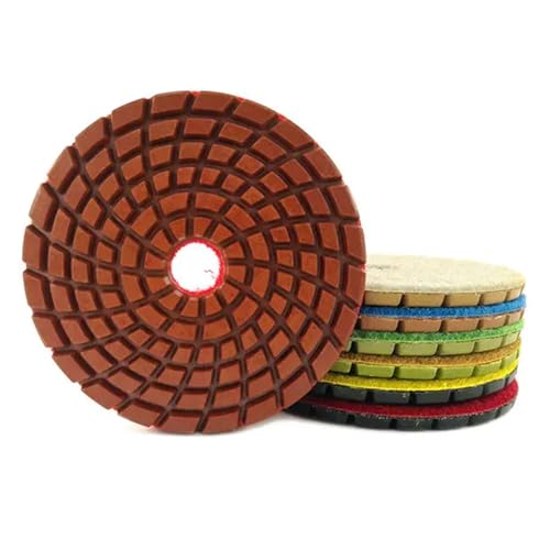 MJINA Polierscheiben für Beton, 1 Stück, 4 Zoll, aus dickem Harz, für Bodenrenovierung, Betonreparatur, LW05 (Working Thick 4 mm, 3000_1PC_4 in) von MJINA