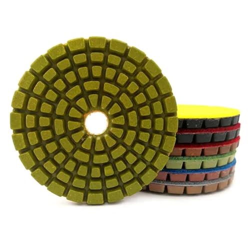 MJINA Polierscheiben für Beton, 1 Stück, 4 Zoll, aus dickem Harz, für Bodenrenovierung, Betonreparatur, LW05 (Working Thick 6 mm, 1000_1PC_4 in) von MJINA
