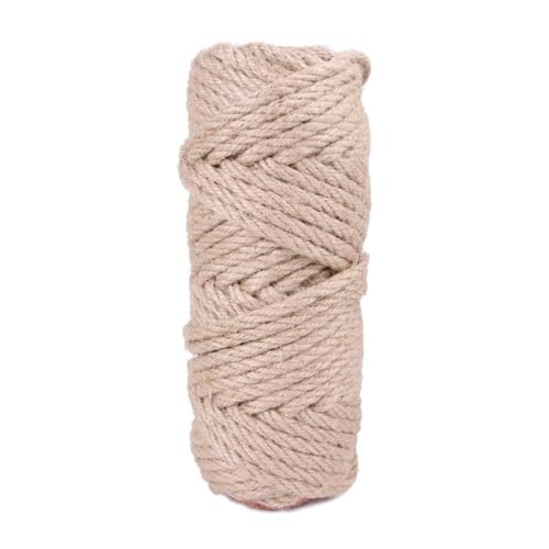 Natürliches Sisal- und Juteseil für Katzenkratzer, langlebiges Katzenkratzbaumseil, haustierfreundliches Krallenschärfen, für Katzenkratzer, Gartenbündelung, Reparatur von Katzenbaum (braun) (6 mm, 10 von MJLOMJ