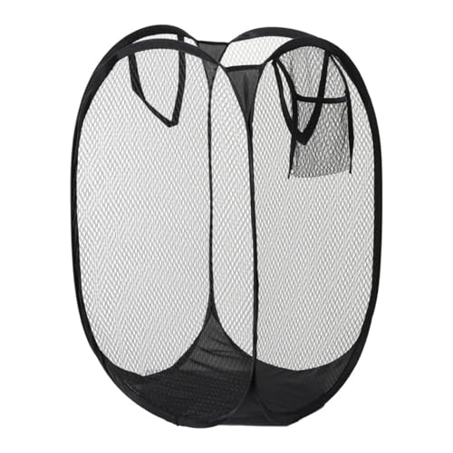Pop-Up-Wäschekorb, Netzstoff, schmutzige Kleidung, mit Griffen und Seitentasche, zusammenklappbarer Aufbewahrungs-Organizer zum Waschen, ideal für Zuhause, Studentenwohnheim, Reisen und Kinderzimmer Pop-Up-Wäschekorb, Netzstoff, schmutzige Kleidung, mit Griffen und Seitentasche, zusammenklappbarer Aufbewahrungs-Organizer zum Waschen, ideal für Zuhause, Studentenwohnheim, Reisen und Kinderzimmer von MJLOMJ
