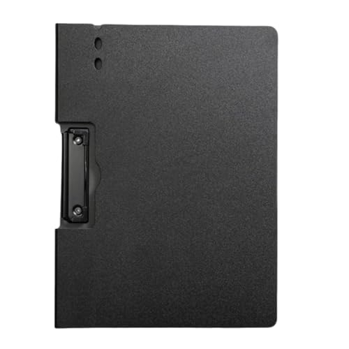 Schwarzes Dokumentenmappen-Set – horizontale und vertikale Clip-Stile, sichere Metallklemmen für Papiere, Büro-/Schulbedarf in Briefgröße (horizontale Klemme) von MJLOMJ