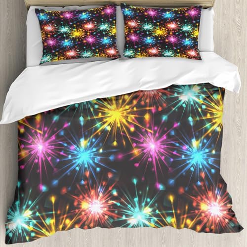 MJNLYDAO Sleeptime 100% Baumwolle Bettwäsche - Bettbezüge mit Reißverschluss - Set mit 2 Kissenbezüge,Nahtlose Textur mit festlichem Feuerwerk der Herzen. Vektormuster für Geschenkpapi,152x203 cm MJNLYDAO Sleeptime 100% Baumwolle Bettwäsche - Bettbezüge mit Reißverschluss - Set mit 2 Kissenbezüge,Nahtlose Textur mit festlichem Feuerwerk der Herzen. Vektormuster für Geschenkpapi,152x203 cm von MJNLYDAO