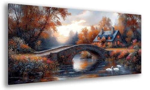 Diamond Painting Erwachsene Brücke, Häuser Diamant Painting Bilder Kits für Anfänger, 5D Erwachsene Diamant Art Kits, DIY Stickerei Kreuzstich Basteln, Geeignet Als für Wanddeko 100x200cm, Model 626 Diamond Painting Erwachsene Brücke, Häuser Diamant Painting Bilder Kits für Anfänger, 5D Erwachsene Diamant Art Kits, DIY Stickerei Kreuzstich Basteln, Geeignet Als für Wanddeko 100x200cm, Model 626 von MJXZZOSS