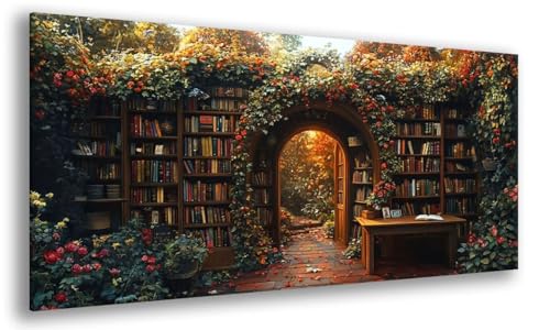 Diamond Painting Erwachsene Buch, Blume Diamant Painting Bilder Kits für Anfänger, 5D Erwachsene Diamant Art Kits, DIY Stickerei Kreuzstich Basteln, Geeignet Als für Wanddeko 40x80cm, Model 674 von MJXZZOSS