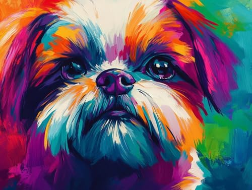 Diamond Painting Erwachsene Hund Diamant Painting Kinder Farbe, Diamond Painting Zubehör Complete Set, Diamant Malerei Bilder Art für Erwachsene Set, Wanddeko Wohnzimmer, Geschenke 60x45cm, Model 51 Diamond Painting Erwachsene Hund Diamant Painting Kinder Farbe, Diamond Painting Zubehör Complete Set, Diamant Malerei Bilder Art für Erwachsene Set, Wanddeko Wohnzimmer, Geschenke 60x45cm, Model 51 von MJXZZOSS