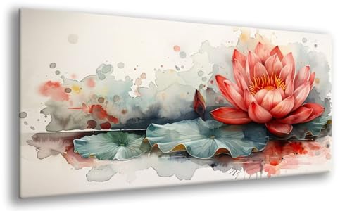 Diamond Painting Erwachsene Lotus, Lotusblatt Diamant Painting Bilder Kits für Anfänger, 5D Erwachsene Diamant Art Kits, DIY Stickerei Kreuzstich Basteln, Geeignet Als für Wanddeko 20x40cm, Model 608 von MJXZZOSS