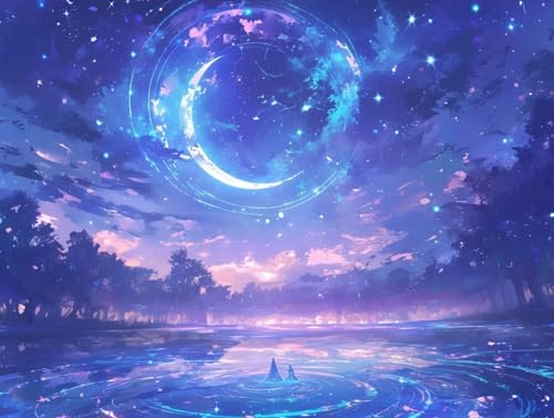 Diamond Painting Erwachsene Mond Diamant Painting Kinder Fantasie, Diamond Painting Zubehör Complete Set, Diamant Malerei Bilder Art für Erwachsene, Wanddeko Wohnzimmer, Geschenke 80x60cm, Model 69 Diamond Painting Erwachsene Mond Diamant Painting Kinder Fantasie, Diamond Painting Zubehör Complete Set, Diamant Malerei Bilder Art für Erwachsene, Wanddeko Wohnzimmer, Geschenke 80x60cm, Model 69 von MJXZZOSS