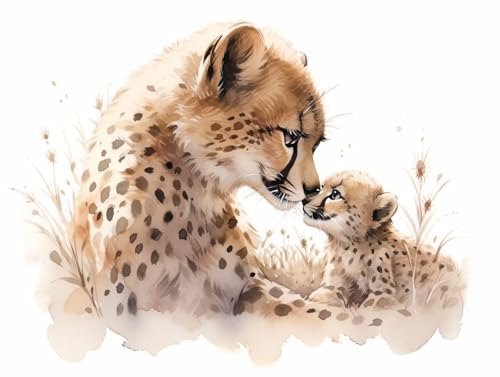 Diamond Painting Erwachsene Tier Diamant Painting Kinder Leopard, Diamond Painting Zubehör Complete Set, Diamant Malerei Bilder Art für Erwachsene, Wanddeko Wohnzimmer, Geschenke 40x30cm, Model 270 Diamond Painting Erwachsene Tier Diamant Painting Kinder Leopard, Diamond Painting Zubehör Complete Set, Diamant Malerei Bilder Art für Erwachsene, Wanddeko Wohnzimmer, Geschenke 40x30cm, Model 270 von MJXZZOSS
