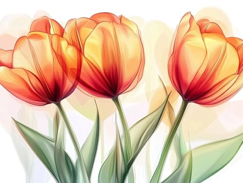 Diamond Painting Erwachsene Tulpe Diamant Painting Kinder Blume, Diamond Painting Zubehör Complete Set, Diamant Malerei Bilder Art für Erwachsene, Wanddeko Wohnzimmer, Geschenke 60x45cm, Model 57 Diamond Painting Erwachsene Tulpe Diamant Painting Kinder Blume, Diamond Painting Zubehör Complete Set, Diamant Malerei Bilder Art für Erwachsene, Wanddeko Wohnzimmer, Geschenke 60x45cm, Model 57 von MJXZZOSS