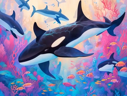 Diamond Painting Erwachsene Wal Diamant Painting Kinder Meeresboden, Diamond Painting Zubehör Complete Set, Diamant Malerei Bilder Art Basteln Set, Wanddeko Wohnzimmer, Geschenke 120x90cm, Model 81 von MJXZZOSS