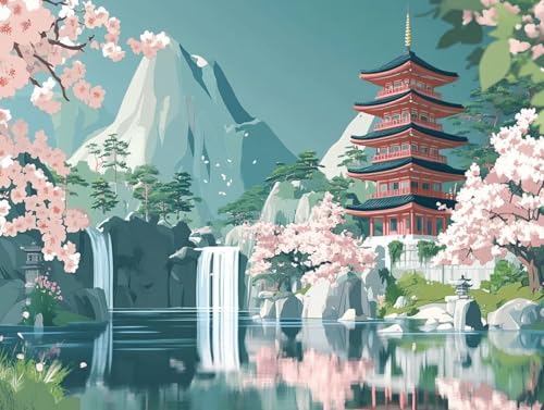 Diamond Painting Japan Diamond Painting Erwachsene Groß XXL 80x60cm, Architektur 5D Diamant Painting Bilder Set für Anfänger, DIY Erwachsene Basteln, Deko Wohnzimmer, Geschenke für Frauen, Model 64 Diamond Painting Japan Diamond Painting Erwachsene Groß XXL 80x60cm, Architektur 5D Diamant Painting Bilder Set für Anfänger, DIY Erwachsene Basteln, Deko Wohnzimmer, Geschenke für Frauen, Model 64 von MJXZZOSS