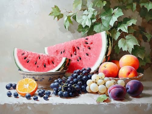Diamond Painting Obst Diamant Painting Bilder Erwachsene Wassermelone, 5D Diamond Painting Erwachsene und Kinder, Basteln Mädchen 8-12 Jahre, Diamant Bilder Art Set für Wanddeko 90x70cm, Model 86 Diamond Painting Obst Diamant Painting Bilder Erwachsene Wassermelone, 5D Diamond Painting Erwachsene und Kinder, Basteln Mädchen 8-12 Jahre, Diamant Bilder Art Set für Wanddeko 90x70cm, Model 86 von MJXZZOSS
