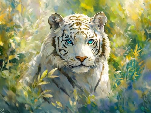Diamond Painting Tiger Diamond Painting Erwachsene Groß XXL 80x60cm, Anlage Diamant Painting Bilder Set für Anfänger, DIY Erwachsene Basteln Kunst Sets, Deko Wohnzimmer, Geschenke für Frauen, Model 61 Diamond Painting Tiger Diamond Painting Erwachsene Groß XXL 80x60cm, Anlage Diamant Painting Bilder Set für Anfänger, DIY Erwachsene Basteln Kunst Sets, Deko Wohnzimmer, Geschenke für Frauen, Model 61 von MJXZZOSS