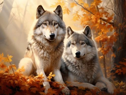 Diamond Painting Wolf Diamond Painting Erwachsene Groß XXL 60x45cm, Wald 5D Diamant Painting Bilder Set für Anfänger, DIY Erwachsene Basteln Kunst Sets, Deko Wohnzimmer, Geschenke für Frauen, Model 85 Diamond Painting Wolf Diamond Painting Erwachsene Groß XXL 60x45cm, Wald 5D Diamant Painting Bilder Set für Anfänger, DIY Erwachsene Basteln Kunst Sets, Deko Wohnzimmer, Geschenke für Frauen, Model 85 von MJXZZOSS