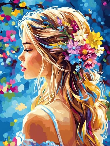 Malen Nach Zahlen Erwachsene Frau Malen Nach Zahlen Blume Paint by Numbers Erwachsene Leinwand, Handgemalt Ölgemälde mit Pinsel und Acrylpigment für Deko Zimmer, Geschenke für Frauen 40x50cm,Model 485 Malen Nach Zahlen Erwachsene Frau Malen Nach Zahlen Blume Paint by Numbers Erwachsene Leinwand, Handgemalt Ölgemälde mit Pinsel und Acrylpigment für Deko Zimmer, Geschenke für Frauen 40x50cm,Model 485 von MJXZZOSS