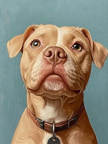 Malen Nach Zahlen Erwachsene Hund Malen Nach Zahlen Tier Paint by Numbers Erwachsene Leinwand, Handgemalt Ölgemälde mit Pinsel und Acrylpigment für Deko Zimmer, Geschenke für Frauen 90x120cm,Model 473 von MJXZZOSS