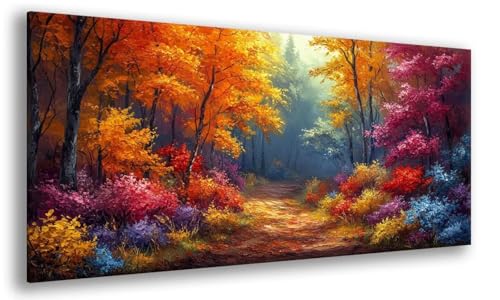Wald Diamond Painting Kinder, Bunt Diamant Painting Kit für Erwachsene Anfänger, Diamond Art Runde Steine Strass Stickerei Kreuzstich Kit, für Zur Entspannung und Home Wand Dekor 50x100cm, Model 633 Wald Diamond Painting Kinder, Bunt Diamant Painting Kit für Erwachsene Anfänger, Diamond Art Runde Steine Strass Stickerei Kreuzstich Kit, für Zur Entspannung und Home Wand Dekor 50x100cm, Model 633 von MJXZZOSS