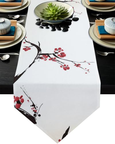 MKAK Malerei Tischläufer, Moderne Hochzeits-Party-Tischdekoration Zubehör Home Track auf dem Tischdecke Tischläufer(33x229cm) von MKAK