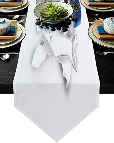 MKAK Moderner Tischläufer, Hochzeits-Party-Tischdekoration Zubehör Tischläufer Home Track auf dem Tischdecke Tischläufer(33x229cm) von MKAK