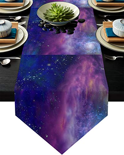 MKAK Stern Print Tischläufer, Hochzeit Hauptdekorationen Picknick Abendessen Esstisch Cover Modern Table Runner Tischläufer(1,36x183cm) von MKAK