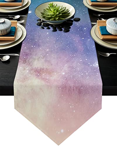 MKAK Stern Print Tischläufer, Hochzeit Hauptdekorationen Picknick Abendessen Esstisch Cover Modern Table Runner Tischläufer(4,46x183cm) von MKAK