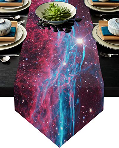 MKAK Stern Print Tischläufer, Hochzeit Hauptdekorationen Picknick Abendessen Esstisch Cover Modern Table Runner Tischläufer(6,33x229cm) von MKAK