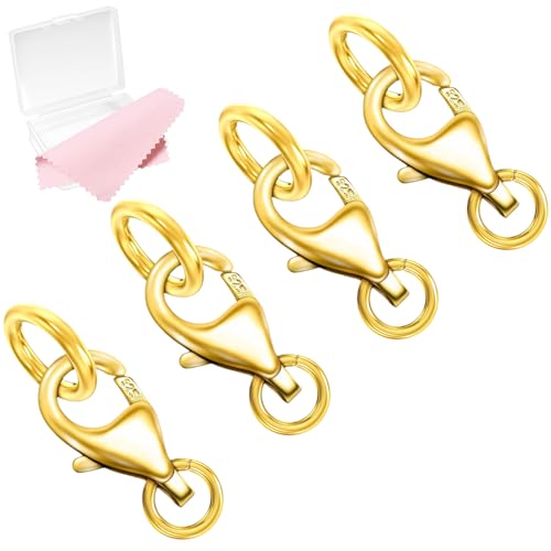 Zonixo Karabinerverschlüsse aus 925er-Sterlingsilber, mit 2 geschlossenen Binderingen, Karabinerverschluss, Sterlingsilber-Ringe, Armband-Verschlüsse und Verschlüsse, Halskettenverschlüsse für Zonixo Karabinerverschlüsse aus 925er-Sterlingsilber, mit 2 geschlossenen Binderingen, Karabinerverschluss, Sterlingsilber-Ringe, Armband-Verschlüsse und Verschlüsse, Halskettenverschlüsse für von MKCYD