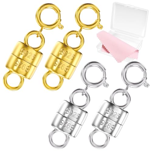 Zonixo Magnetischer Verschluss aus 925er Sterlingsilber, für Halsketten, Verlängerungskette, Magnetverschlüsse und Verschlüsse für Armbänder, Konverter, Schmuck, Halsketten und Ketten von MKCYD