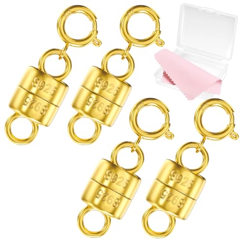 Zonixo Magnetverschlüsse aus 925er Sterlingsilber, 14 Karat Gold, für Halsketten, Verlängerungsketten, Magnetverschlüsse und Verschlüsse für Armbänder, Konverter, Schmuck, Halsketten und Ketten Zonixo Magnetverschlüsse aus 925er Sterlingsilber, 14 Karat Gold, für Halsketten, Verlängerungsketten, Magnetverschlüsse und Verschlüsse für Armbänder, Konverter, Schmuck, Halsketten und Ketten von MKCYD