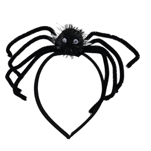 MKEMQXBEP Spinnen-Haarband, Kopfbedeckung, Kostüm-Zubehör for Feiertagsparty, Cosplay(Black) von MKEMQXBEP