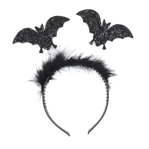 MKEMQXBEP Stirnband Zauberstab for Kinder Erwachsene Cosplay Party Kostüm Set Festival Zubehör(Bat headband) von MKEMQXBEP