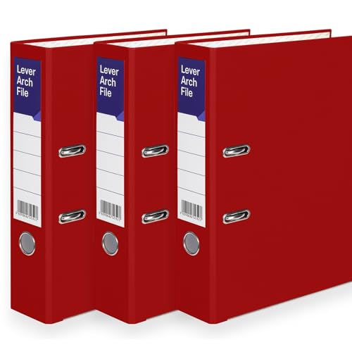 Aktenordner, A4, Metall, Daumenring, Archiv-Dokumentenmappe, große Ringbücher für Büro, Schule und Zuhause, 5 Stück, Schwarz, 3 Stück Aktenordner, A4, Metall, Daumenring, Archiv-Dokumentenmappe, große Ringbücher für Büro, Schule und Zuhause, 5 Stück, Schwarz, 3 Stück von MKGT