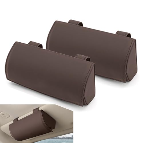 MKHIXTSL Brillenhalter Auto Sonnenblende für FIAT Panda Tipo 2012-2025, Universelles Vegan Leder Brillenetui mit Magnetverschluss, Visor Sonnenbrillen-Aufbewahrung für SUV/LKW, C/Brown MKHIXTSL Brillenhalter Auto Sonnenblende für FIAT Panda Tipo 2012-2025, Universelles Vegan Leder Brillenetui mit Magnetverschluss, Visor Sonnenbrillen-Aufbewahrung für SUV/LKW, C/Brown von MKHIXTSL