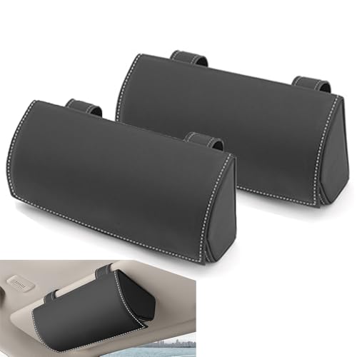 MKHIXTSL Brillenhalter Auto Sonnenblende für Hyundai i10 i20 i30 i40 ix20 ix25 ix35 2007-2025, Universelles Vegan Leder Brillenetui mit Magnetverschluss, Visor Sonnenbrillen-Aufbewahrung für SUV/LKW MKHIXTSL Brillenhalter Auto Sonnenblende für Hyundai i10 i20 i30 i40 ix20 ix25 ix35 2007-2025, Universelles Vegan Leder Brillenetui mit Magnetverschluss, Visor Sonnenbrillen-Aufbewahrung für SUV/LKW von MKHIXTSL