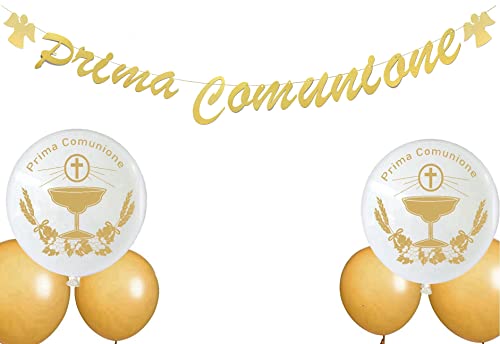Girlande zur Erstkommunion + 6 Luftballons Kommunion Wimpel Dekoration Party Banner Dekoration für Kommunion Konfirmation Taufe Girlande zur Erstkommunion + 6 Luftballons Kommunion Wimpel Dekoration Party Banner Dekoration für Kommunion Konfirmation Taufe von MKISHINE