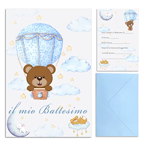 MKISHINE 20 Einladungskarten zur Taufe mit Umschlag, schöne dicke Einladungskarten für Jungen und Mädchen, 10 x 15 cm MKISHINE 20 Einladungskarten zur Taufe mit Umschlag, schöne dicke Einladungskarten für Jungen und Mädchen, 10 x 15 cm von MKISHINE