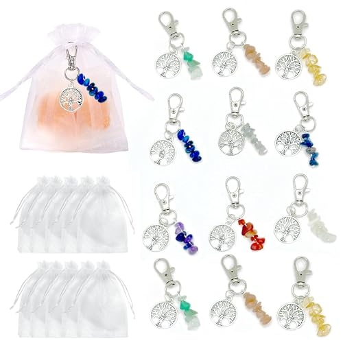 MKISHINE 20 Stück Säckchen Baum des Lebens Schlüsselanhänger aus natürlichem Kristallstein, Beutel für Konfekt, Dekoration für Gastgeschenke Hochzeit, Kommunion, Taufe, Geburt, Hochzeit, Tischkarten MKISHINE 20 Stück Säckchen Baum des Lebens Schlüsselanhänger aus natürlichem Kristallstein, Beutel für Konfekt, Dekoration für Gastgeschenke Hochzeit, Kommunion, Taufe, Geburt, Hochzeit, Tischkarten von MKISHINE