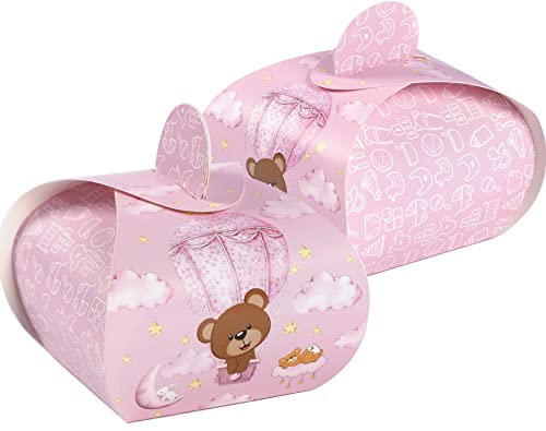 MKISHINE Gastgeschenke für Taufe/Geburt, Boxen für Bären, Mädchen, Jungen, Taufe, Blau, Geschenk, Dekoration für Taufe, Geburt von MKISHINE