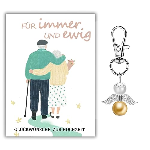 MKISHINE Hochzeitskarte Ehepaar für immer und ewig - Schutzengel Schlüsselanhänger Geschenk | Aquarell | Illustration | Ehepaar || HERZ & PAPIER MKISHINE Hochzeitskarte Ehepaar für immer und ewig - Schutzengel Schlüsselanhänger Geschenk | Aquarell | Illustration | Ehepaar || HERZ & PAPIER von MKISHINE