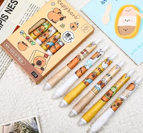 MKKZLPN Radierbare Stifte Radierbarer Kugelschreiber Capybara Stift Radierbar Erasable Pen radierbaren Gelstiften, 0,5 mm Spitze für Kinder Studenten Schule MKKZLPN Radierbare Stifte Radierbarer Kugelschreiber Capybara Stift Radierbar Erasable Pen radierbaren Gelstiften, 0,5 mm Spitze für Kinder Studenten Schule von MKKZLPN