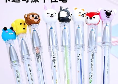 MKKZLPN Radierbare Stifte Radierbarer Kugelschreiber Cartoon Stift Radierbar Erasable Pen radierbaren Gelstiften, 0,5 mm Spitze für Kinder Studenten Schule MKKZLPN Radierbare Stifte Radierbarer Kugelschreiber Cartoon Stift Radierbar Erasable Pen radierbaren Gelstiften, 0,5 mm Spitze für Kinder Studenten Schule von MKKZLPN