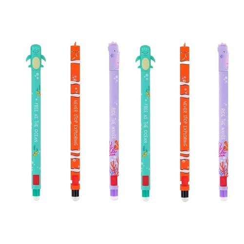 MKLDGN 6er Set Löschbare Gelschreiber, radierbarer Stift zum Schreiben, Unterwasserschildkröte, Clownfisch, Seepferdchen, kann zum Malen, Planen, Notizblöcke, Schulbedarf verwendet werden MKLDGN 6er Set Löschbare Gelschreiber, radierbarer Stift zum Schreiben, Unterwasserschildkröte, Clownfisch, Seepferdchen, kann zum Malen, Planen, Notizblöcke, Schulbedarf verwendet werden von MKLDGN