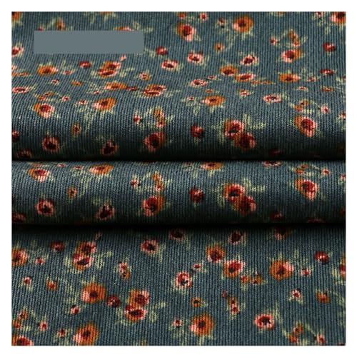 Bestickter Baumwollstoff 100 * 150CM Cord Stoff Kleine Blume Polyester Druck Tuch Mode Frauen Kleid DIY Kleidung Handgemachte Nähen Quilten gepäck (Color : Sxcy014, Size : 100cmX150cm) von MKLHAVB